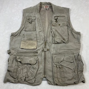 Vintage Banana Republic 80s Utility Vest Multi Pocket Fishing Hiking Outdoors XL - Picture 1 of 10