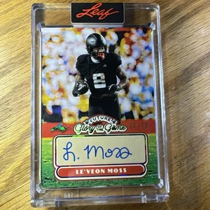 2025 Leaf Glory of the Game Le'veon Moss 22/25 Teal Rookie Auto Texas A&M SP - Bild 1 von 2