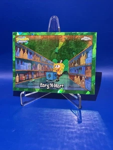 2025 Topps cromo Bob Esponja zafiro Barg'N-Mart refractor verde #14/99 - Imagen 1 de 2