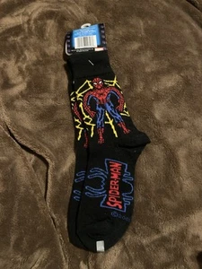 Spider-Man Vintage Kids Childrens Socks New NWT 2001 Marvel Y2K Size 6-8 1/2 - Picture 1 of 5
