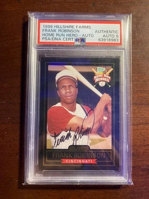 Frank Robinson 1999 PSA ADN 9 Auténticos Rojos Salón de la fama De colección Autógrafo Firmado Foto 1 de 2