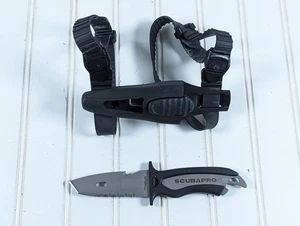 Cuchillo de buceo de titanio ScubaPro Mako con funda envío gratuito - Imagen 1 de 6