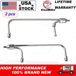 2x Línea de Combustible de Gas Cromada para Holley 3310 4160 Kit Secundario de Aspiradora Manguera de 3/8" 1551 - Imagen 1 de 11