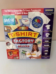 2000 Vtg Art Explosion T-Shirt Factory Deluxe 2 CD-ROM Set BRAND NEW! - Picture 1 of 7