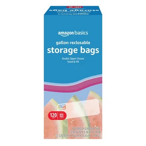 Bolsas de almacenamiento de alimentos de galón reconectables, sin BPA, 120 unidades - Imagen 1 de 12