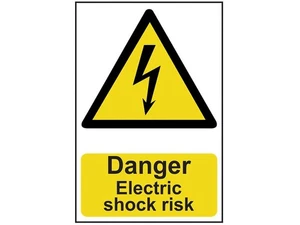 Scan - Danger Electric Shock Risk - PVC Sign 200 x 300mm - Picture 1 of 1