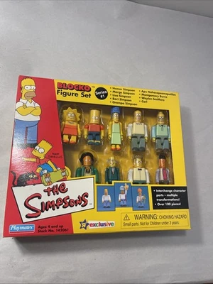 Figura de acción Simpsons Playmates conjunto de figuras bloque Toy R Us exclusivo nuevo 2002 Foto 1 de 4