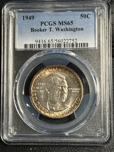 1949 PBooker T. Washington PCGS MS-65 COLOR - Picture 1 of 2