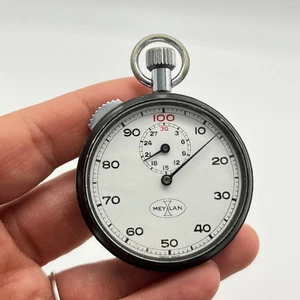 Vintage Meylan Stopwatch Timer Swiss Made Mechanical Decimal Seconds Chronograph - Picture 1 of 7