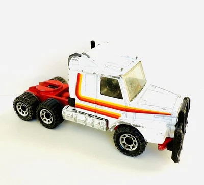 1981 Спичечный коробок с 85 Scania T142 кабина/установка грузовик винтажный белый полутрактор - Изображение 1 из 4