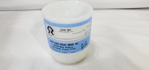 Tazza da caffè vintage FIRE KING, cantiere navale Norfolk, Navy Credit Union retrò - Foto 1 di 1