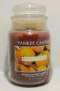 Yankee Candle SPICED PUMPKIN Tarro grande calentador de casa vela 22 oz retirado  - Imagen 1 de 3