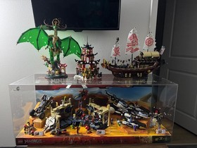 Lego Ninjago Toys R Us display case 2016. Sets 70595, 70596,70589