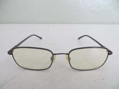 Marchon Eyeglasses Frames FLEXON 652 Black Chrome Smoke Rectangular 51-18-135 - Image 1 of 4