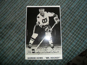 Gordie Howie "Mr Hockey" Autographed 6"X4" Photo - Imagen 1 de 4