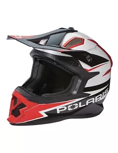 Polaris (X-Small) 4.0 Snowmobile Helmet DOT ECE Ventilated Padded Red/White - Picture 1 of 4