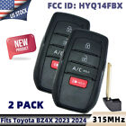 2 For Toyota BZ4X 2023 2024 Smart Keyless Remote Key Fob HYQ14FBX 231451-3041