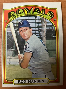 Kansas City Royals: 1972 Topps #763 Ron Hansen número alto - en muy buen estado+ - Imagen 1 de 1