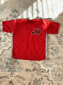 Atlanta Braves Embroidered Windbreaker • Short Sleeves • Youth Size 16 ⚾️ - Picture 1 of 5
