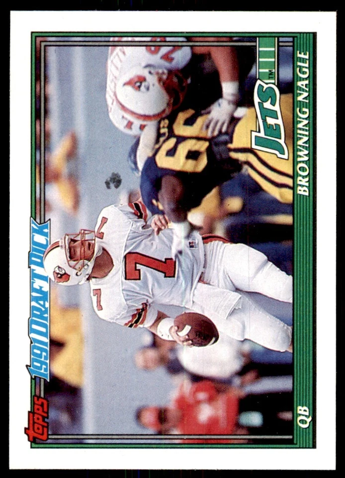 1991 Topps Browning Nagle Rookie New York Jets #481 - Image 1 of 2