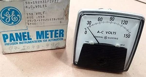 x2 AC ANALOG PANEL VOLTMETER 152031PZPZ / 250244PZPZ / 613X81 General Electric - Picture 1 of 2