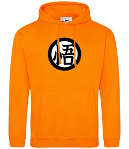 Anime Dragon Ball Z Super Goku Cosplay Gi Kanji Hoodie All Sizes Adult & Kids - Picture 1 of 24