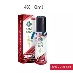 4X 10ml SAFECARE Minyak Angin Strong Aromatherapy Essential Oil Roll On Nausea - Picture 1 of 22