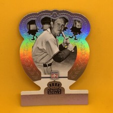 RED SCHOENDIENST #77 08/75 made 2015 COOPERSTOWN CROWN ROYALE Silver die cut Ref