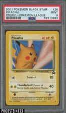 2001 Pokemon Black Star Pokemon League Promo #26 Pikachu PSA 9 MINT