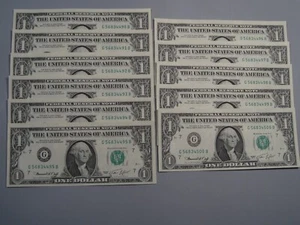 11 Consecutive CU Crisp 1974 FRN Notes # G 56834490 - 500 B. #8 - Picture 1 of 8