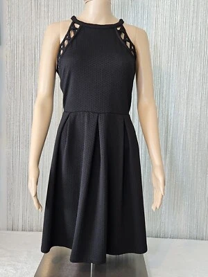 Vestido Rewind para mujer talla grande de encaje sin mangas marfil negro espalda cremallera coqueta Foto 1 de 4
