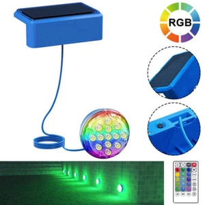 Solar Unterwasser Licht LED Fernbedienung Poolbeleuchtung Poollampen Magnetisch - Bild 1 von 23