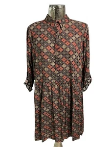 FRANSA Dress Size Medium 12-14 Autumn Mix Womens Collared Shift NEW EU42 RRP £60 - Picture 1 of 13