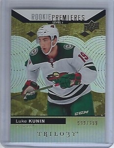 2017-18 Upper Deck Trilogy #66 Luke Kunin Rookie Card 599/999 