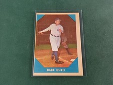 1960 Fleer Baseball BABE RUTH Vintage Card #3 VGEX RARE!! No Crease NY YANKEES