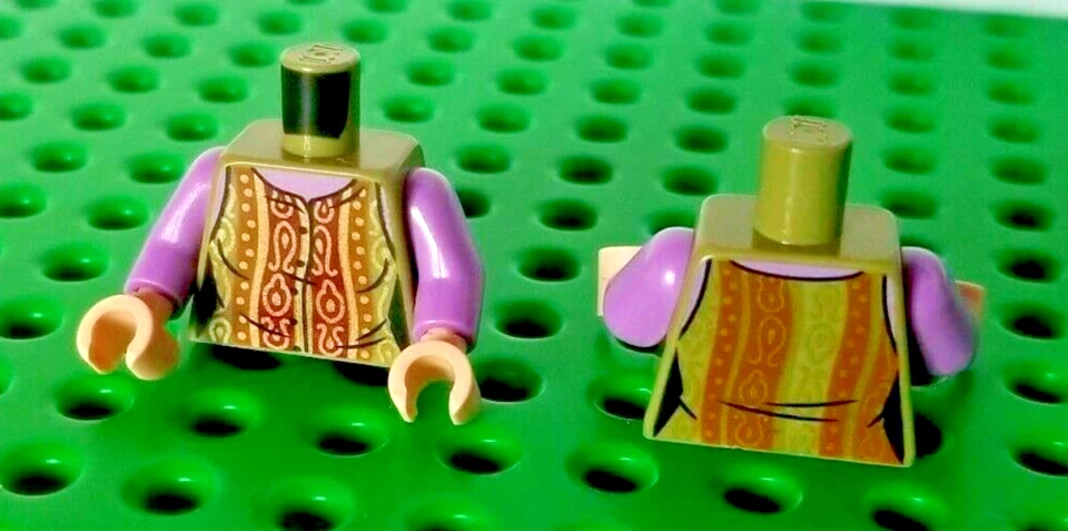 LEGO Niña Minifigura Torso BOHO Camisa Hippie Chaleco a Rayas Púrpura Brazos Parte del Cuerpo Foto 1 de 1