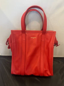 Borsa a mano Balenciaga Bazar Shopper S piccola in pelle rossa 443096-DL - Foto 1 di 6