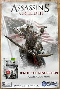 Assassin's Creed III 3 RARE PS3 XBOX 360 Werbe Poster - Bild 1 von 1