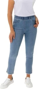 RAPHAELA by BRAX Lavina Fringe Light Denim Size: US 10R 32" inch Waist 38"L - Picture 1 of 8