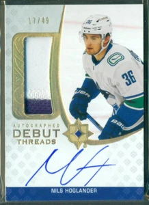 2020-21 UD Ultimate Collection Debut Threads Autograph Patch HOGLANDER RC SP /49 - Picture 1 of 2