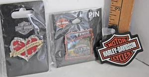 Harley Davidson Hawaii Pin - Heart Pin & Key Chain Fob New In Packages - Picture 1 of 5
