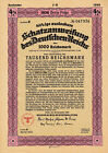 Historia Rzeszy Niemieckiej. RM 1000 Obligacja Berlin wrzesień 1936 III Instrukcja skarbu