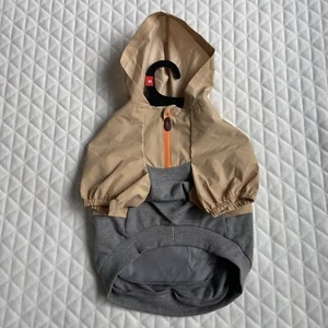 NWT Reddy Dog Hoodie Jacket Medium Size 16-18” Brown Tan And Gray Zipper  Pocket - Picture 1 of 8