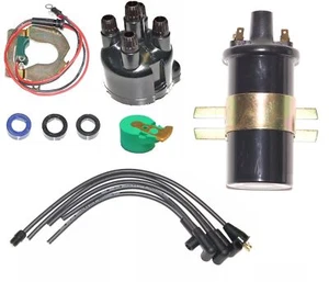 Electronic ignition kit, Cap, rotor, HT Leads & coil Lucas DKY4A & DKYH4A - Picture 1 of 1