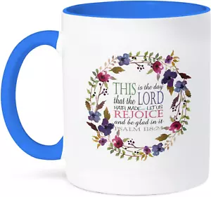 Mug, 11Oz, Blue/White - Picture 1 of 12
