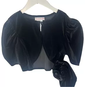 Bonnie Jean Holiday Shrug XL Girls w/matching bag purse Christmas velour NWT $30 - Picture 1 of 9