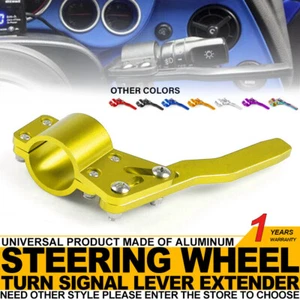 Aluminum Steering Wheel Turn Rod Extension Signal Lever Position Up Kit Yellow - Picture 1 of 9