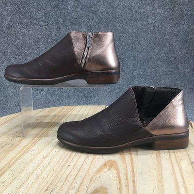 Naot Botas Mujer 39 Marrón Bronce Bayamo Botines Cuero Cremallera Lateral Tacones Foto 1 de 4