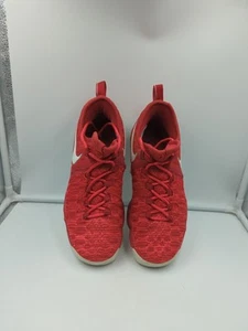 2016 Nike Air Zoom KD Durant 9 Flyknit Red White Shoes 843392-611 Men's Size 8.5 - Picture 1 of 8