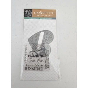 Lia Griffith Clear Rubber Stamp and Die Set Valentines Day - Picture 1 of 3